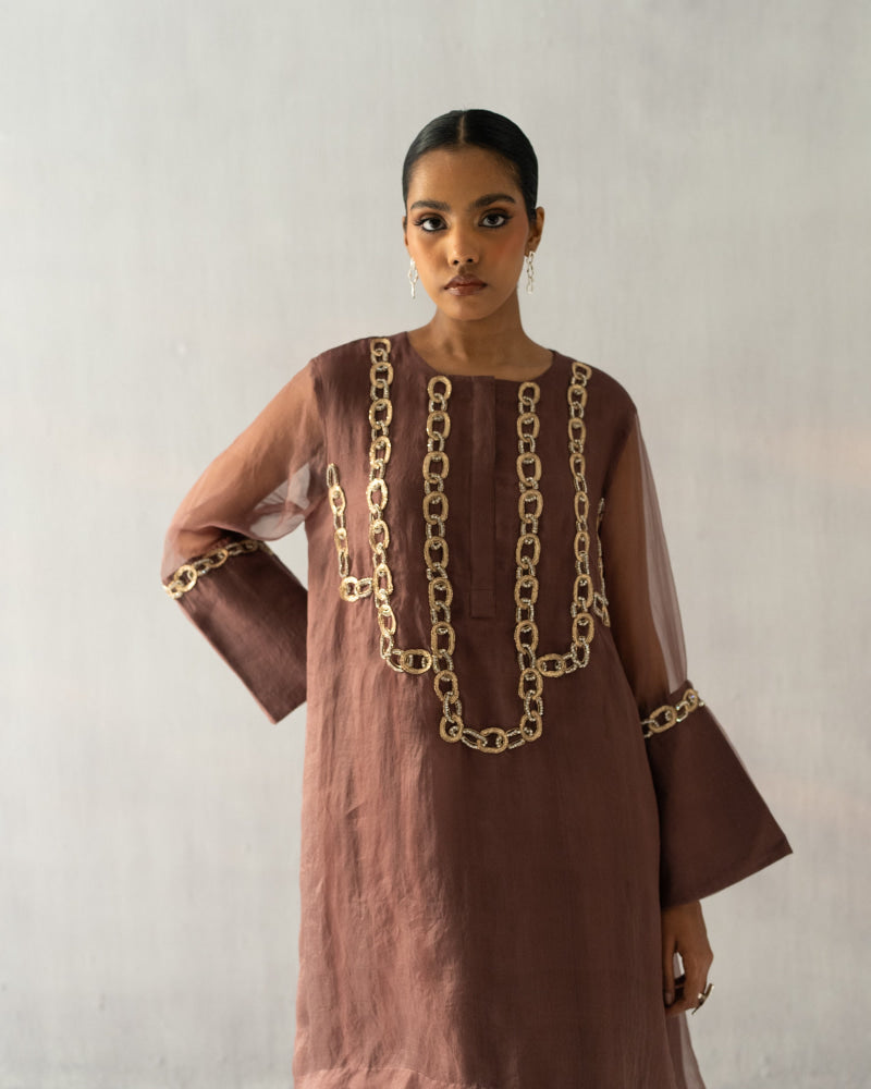 Brown A line coord - XS - Suit