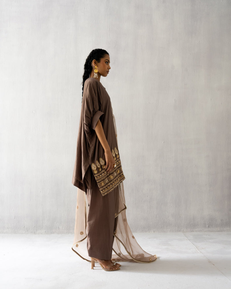 Brown Kaftan Suit - Suit