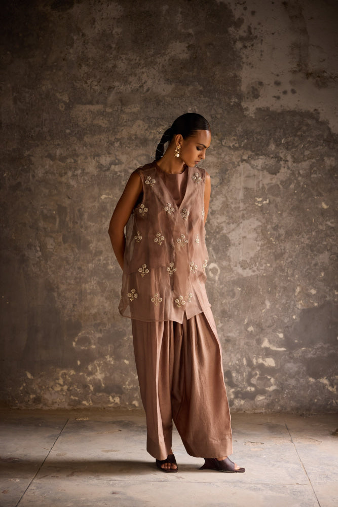 Flint Overlay Set - kurta set
