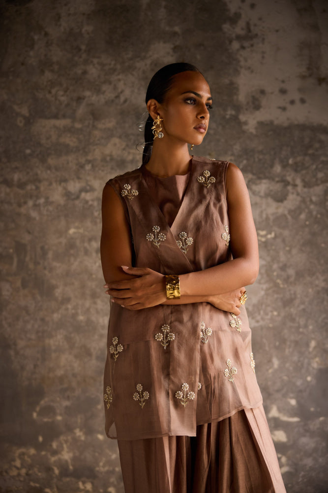 Flint Overlay Set - kurta set