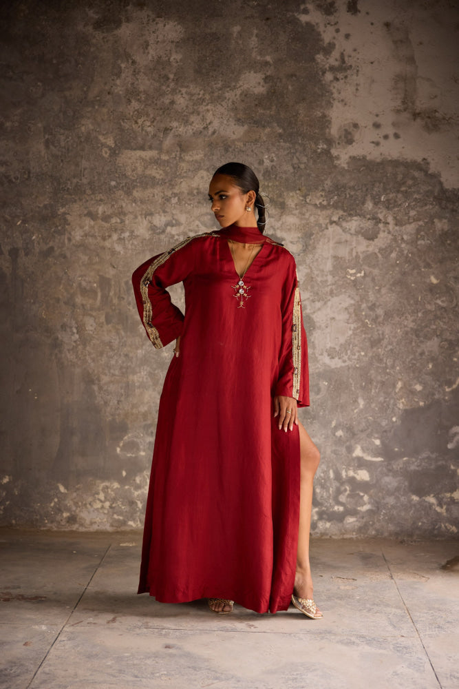 Garnet Kaftan Dress - Clothing
