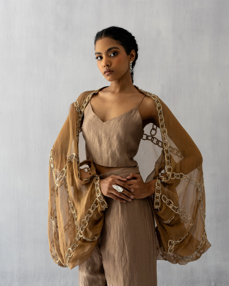 Gold Cape Set - Suit