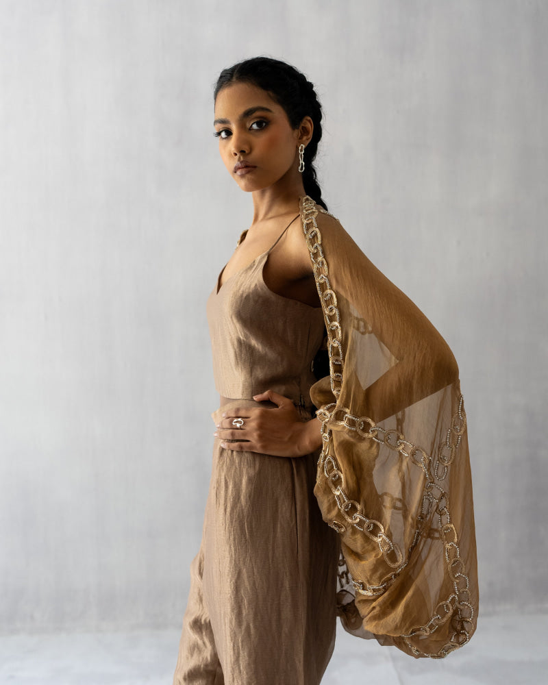 Gold Cape Set - XS - Suit