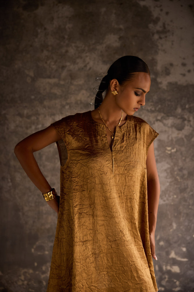 Golden Mica Dress - kaftan