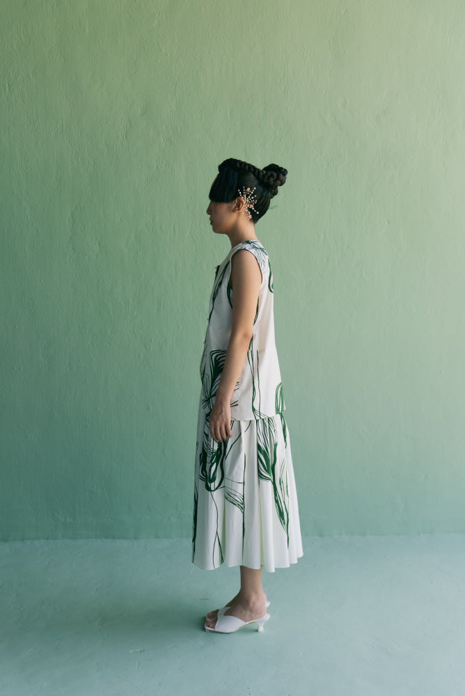 GREEN SKIRT SET - coord set