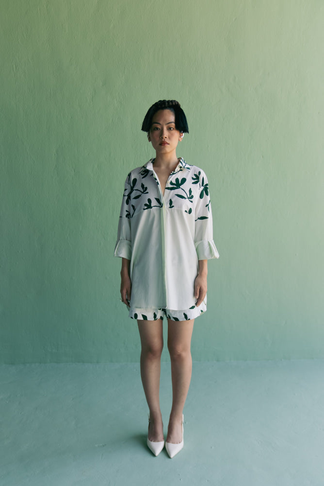 HALF N HALF SHORTS SET - coord set