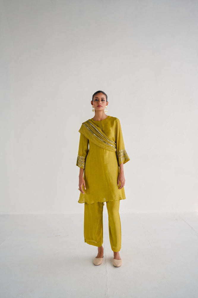 LIME GREEN SUIT - Esha Arora