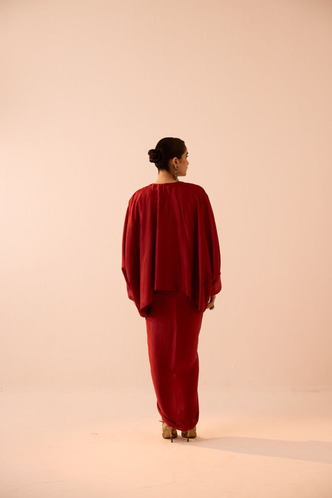 MAROON SKIRT SET - Skirt set