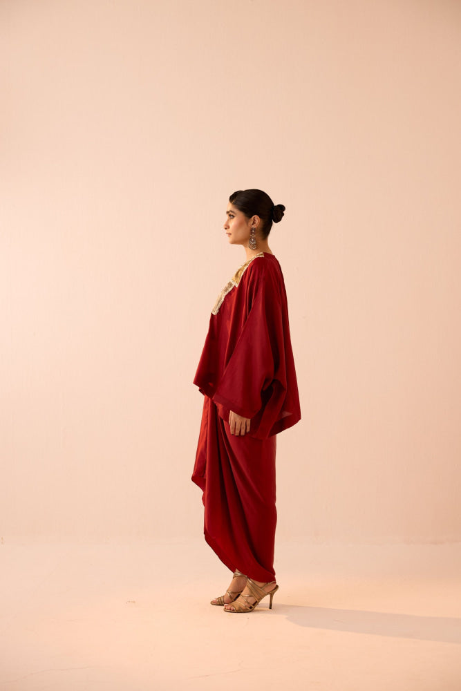 MAROON SKIRT SET - Skirt set