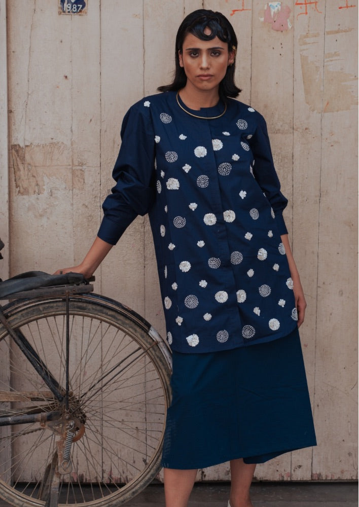 Navy Blue Full Work Shirt - XS - Shirt