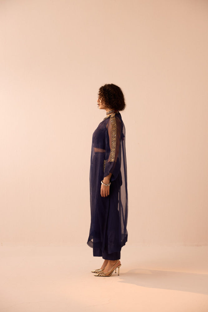NAVY BLUE OVERLAY COORD - Coord set
