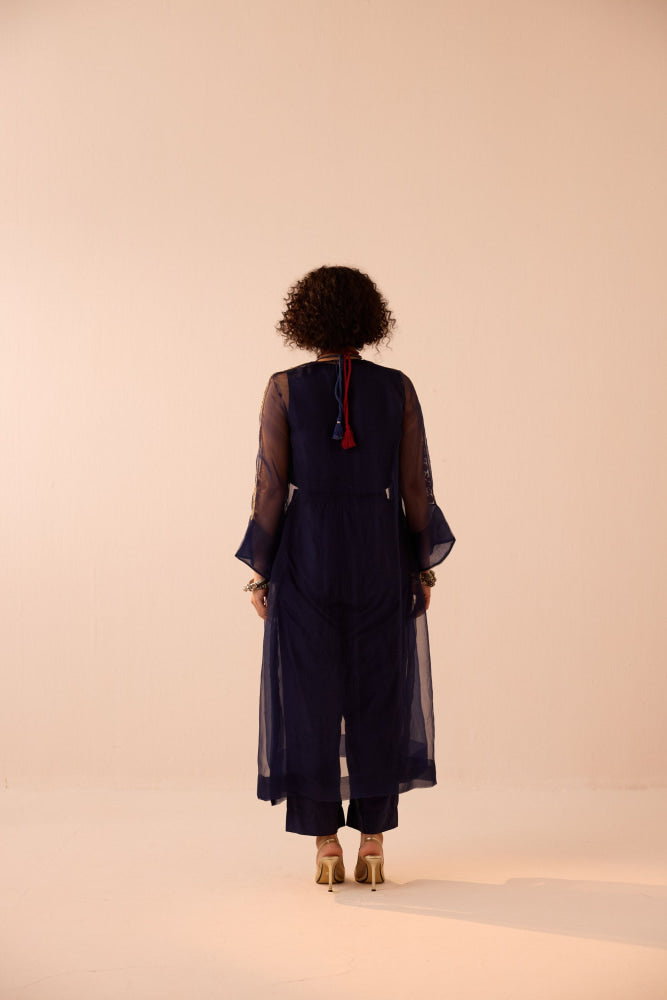 NAVY BLUE OVERLAY COORD - Coord set