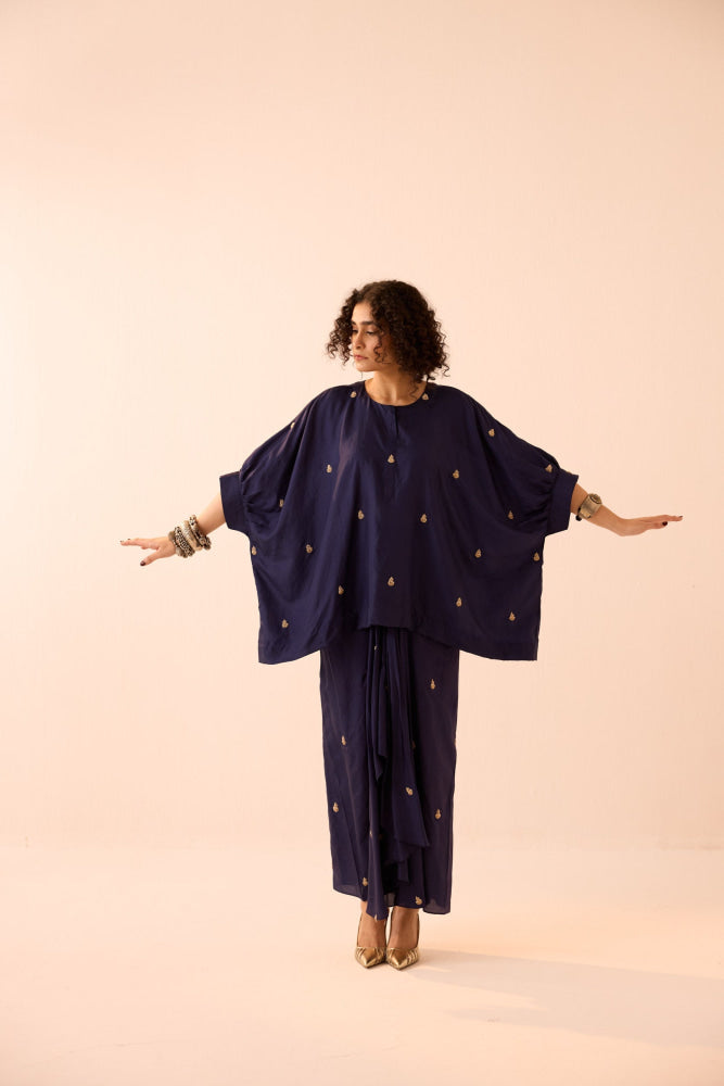 NAVY BLUE SKIRT SET - coord set