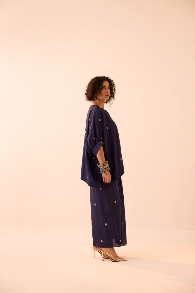 NAVY BLUE SKIRT SET - coord set
