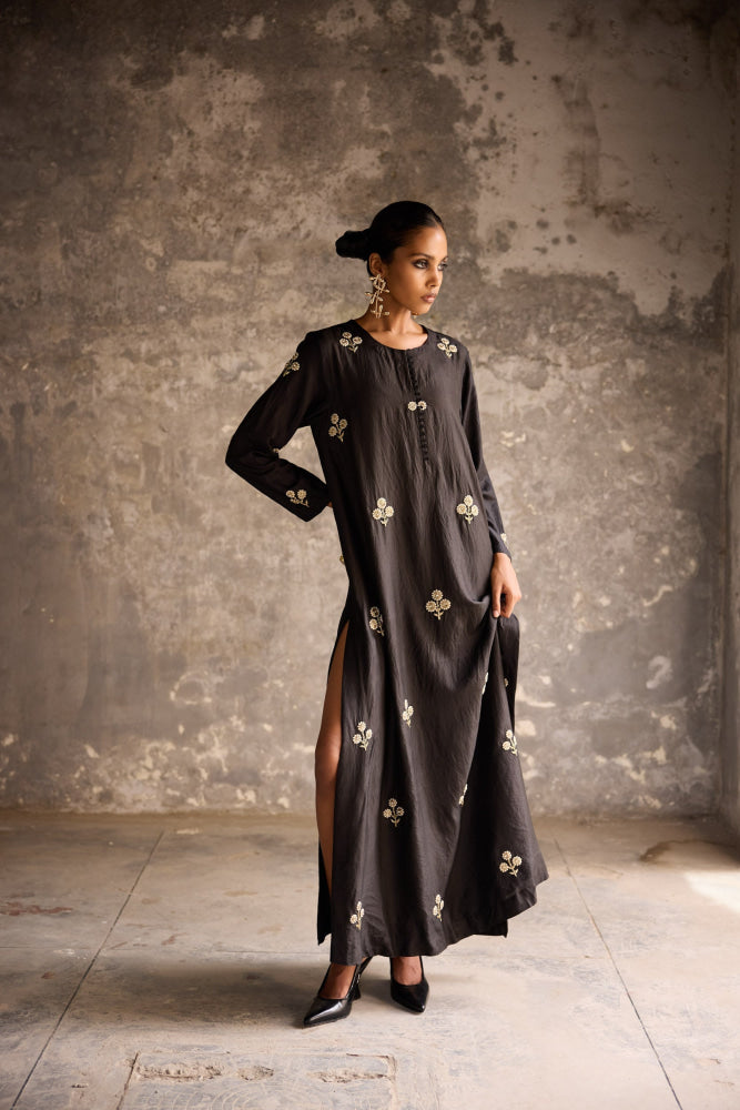 Onyx Kaftan Dress - kaftan