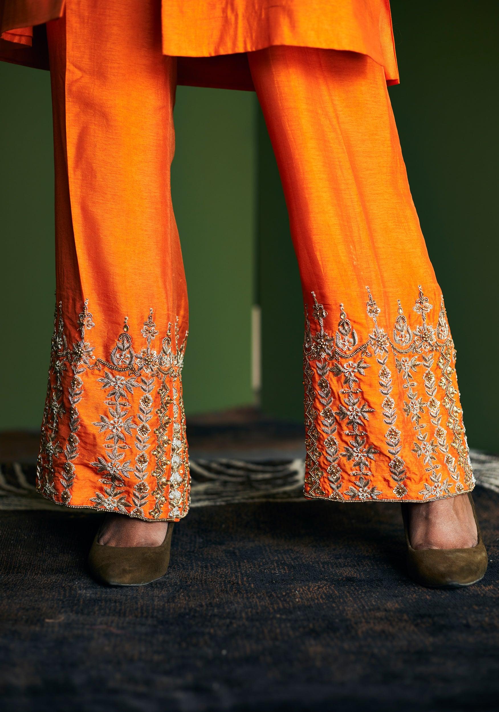 ORANGE JACKET PANT - Esha Arora