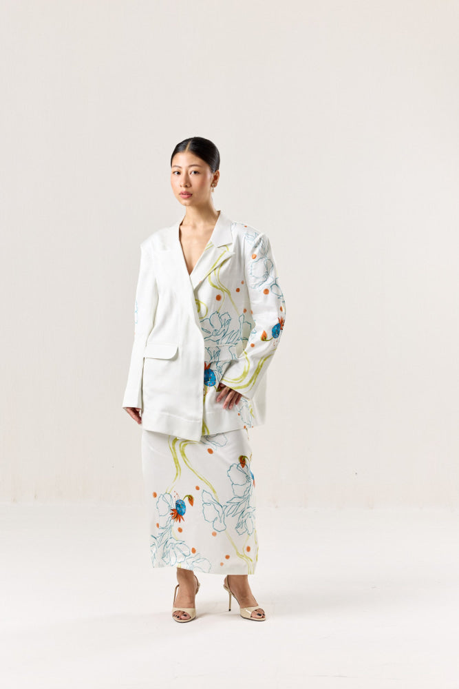 Pearl Wing Blazer Set - blazer set