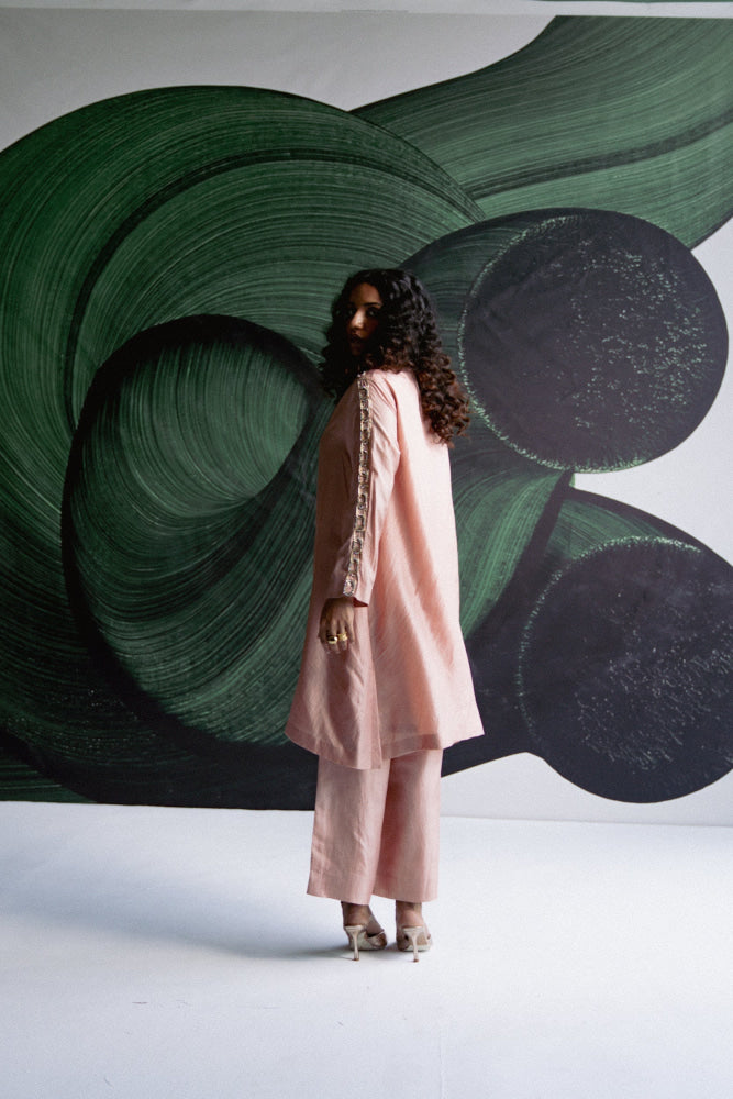 PINK A LINE COORD - kurta set