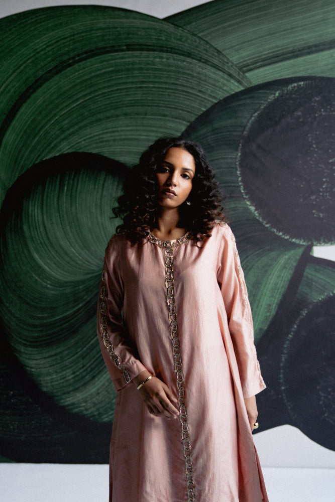 PINK A LINE COORD - XS - kurta set