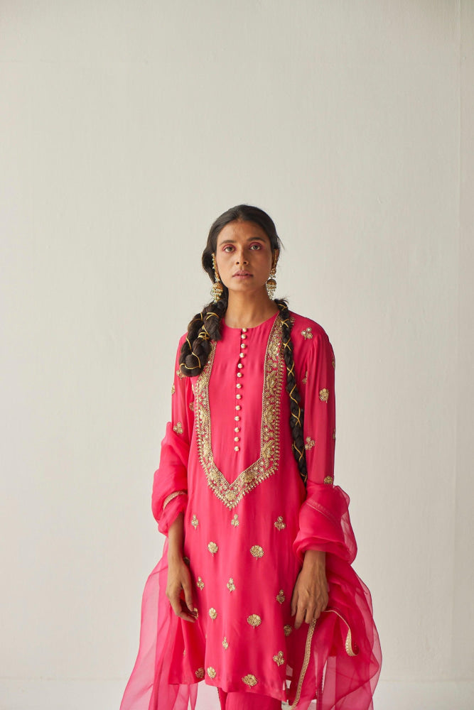 PINK GEORGETTE SUIT - Esha Arora