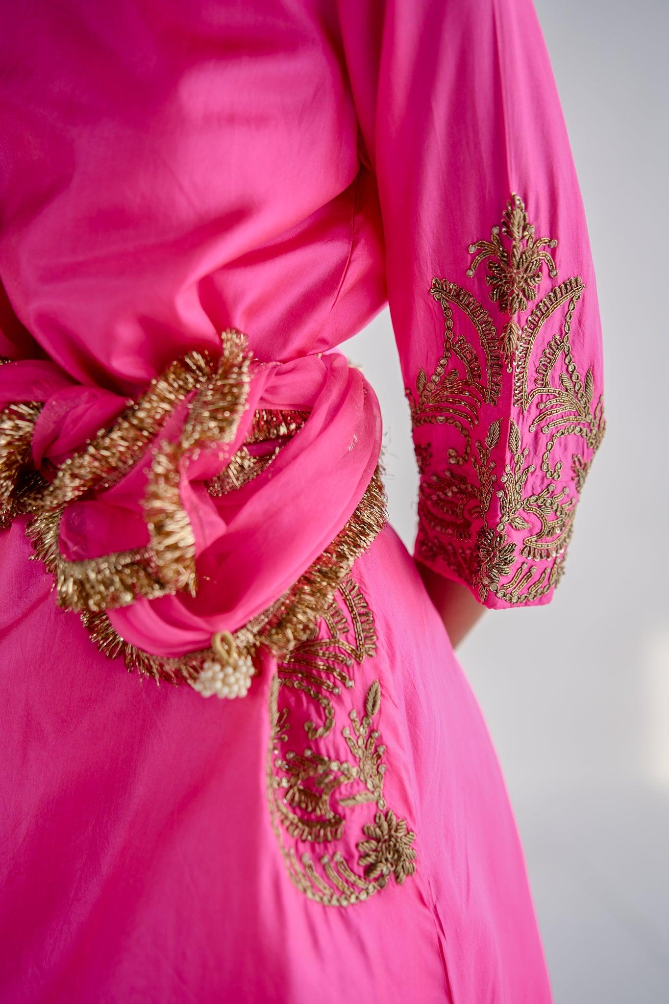 PINK SILK SUIT - Esha Arora