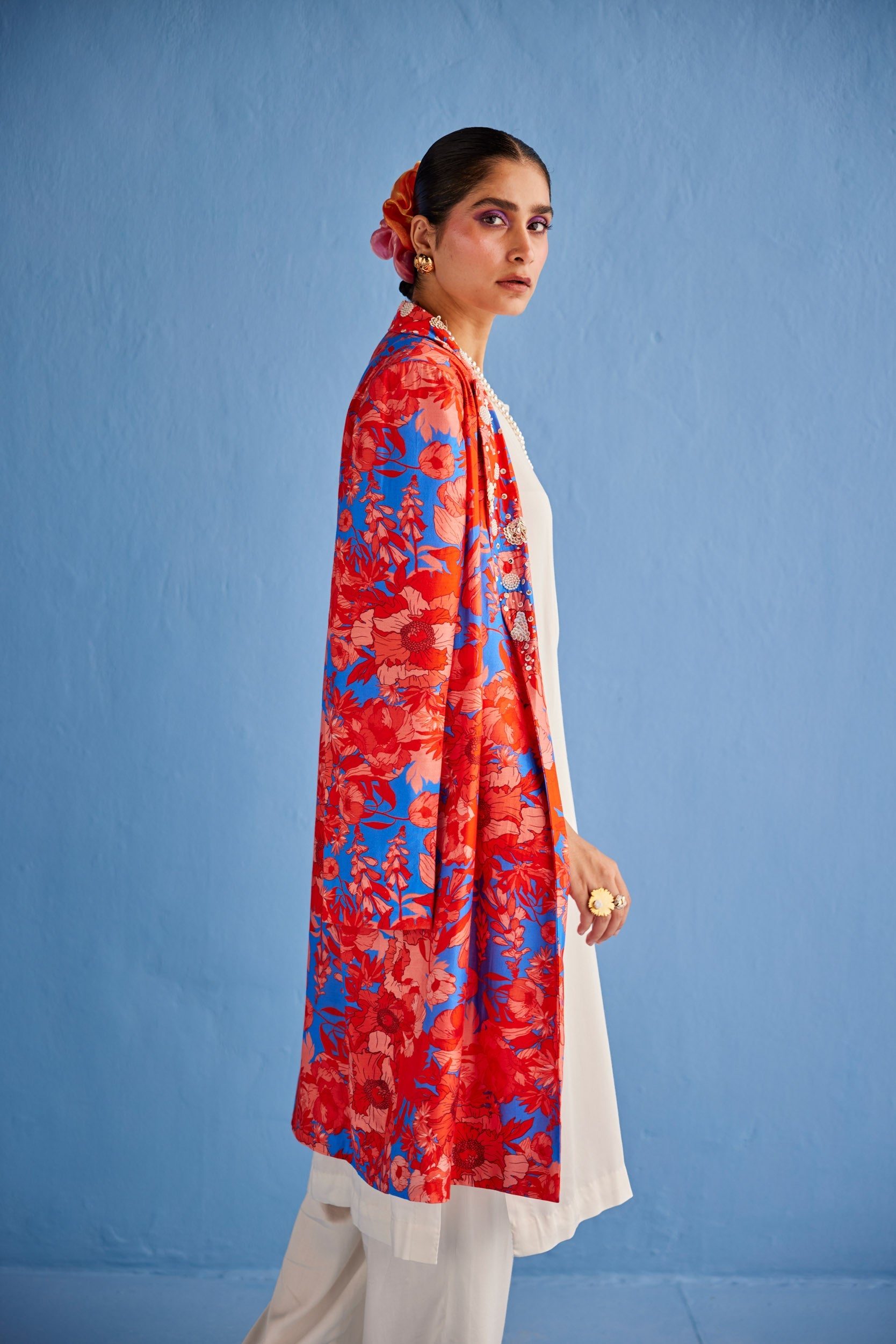 PRINTED TRENCH SET - jacket pants