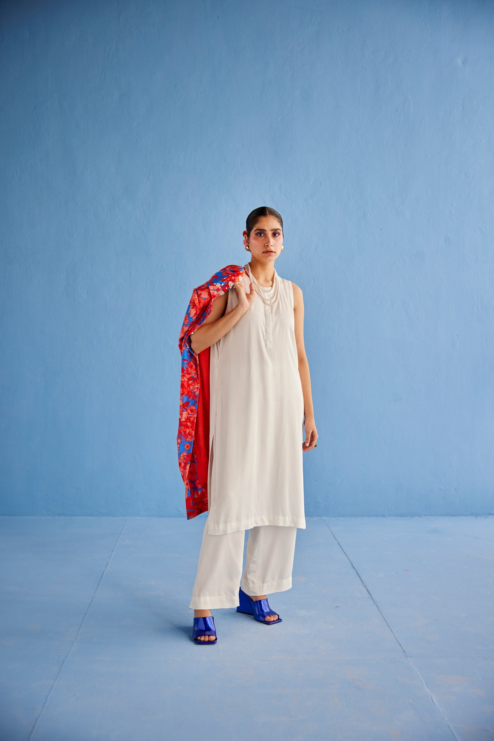 PRINTED TRENCH SET - jacket pants