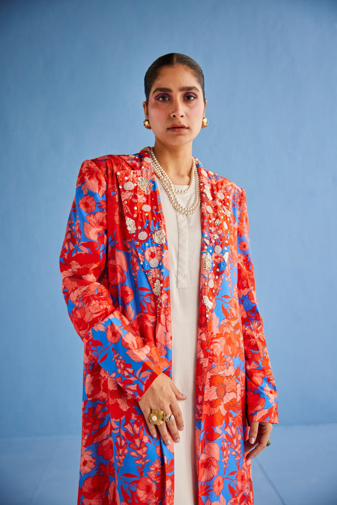 PRINTED TRENCH SET - S / Trench Coat only - jacket pants