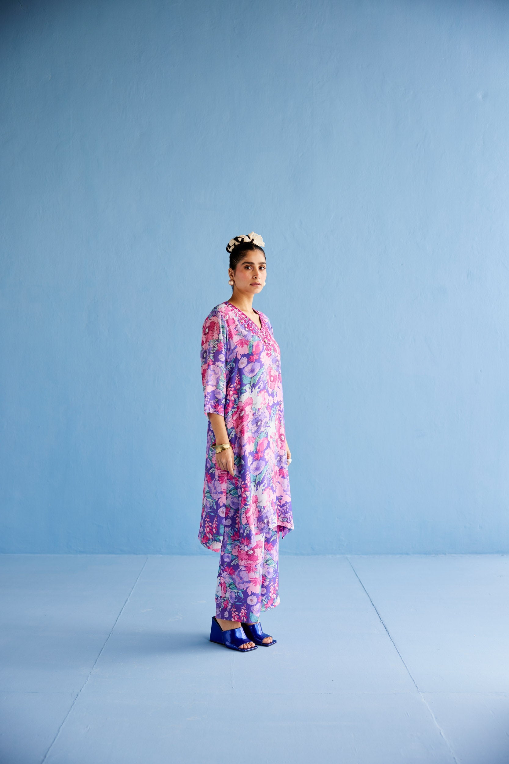 PURPLE KURTA SET - coord set