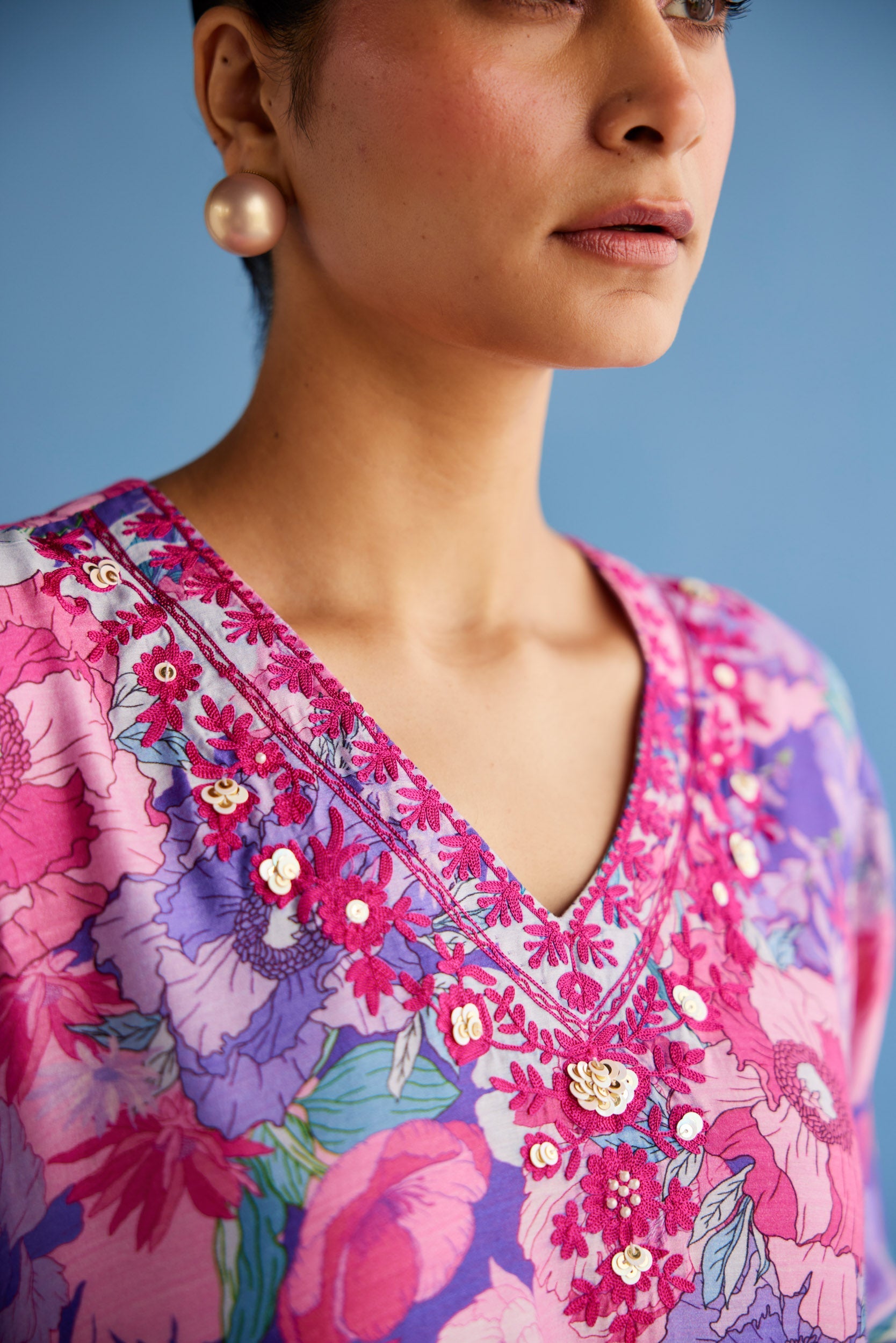 PURPLE KURTA SET - coord set