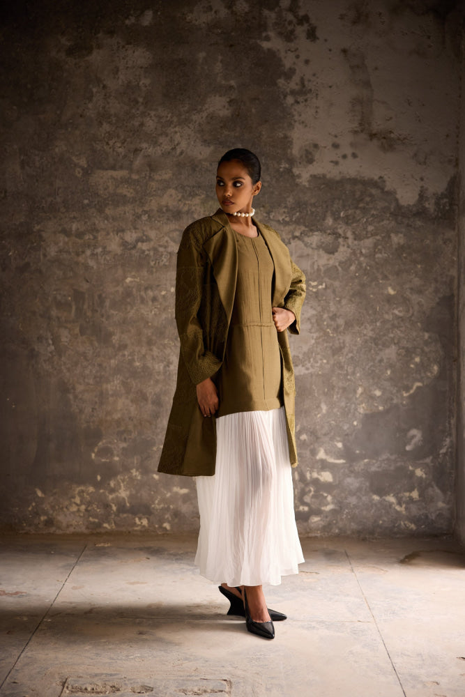 Serpentine Trench Set - blazer set