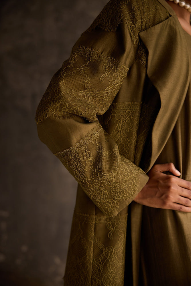 Serpentine Trench Set - blazer set