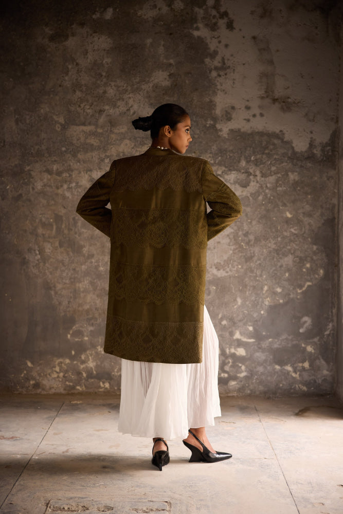 Serpentine Trench Set - blazer set