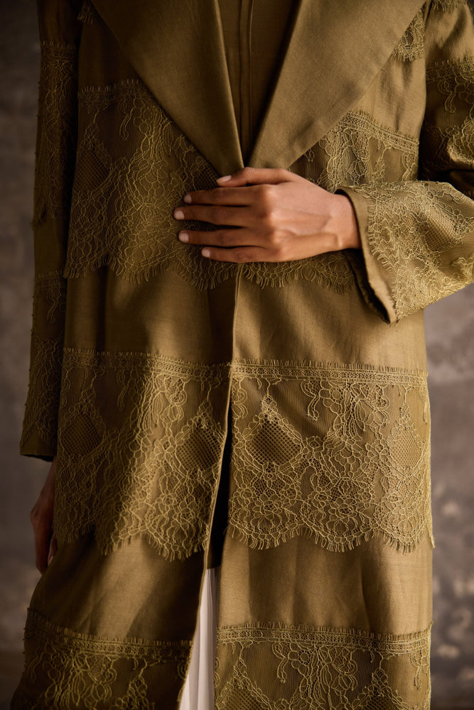 Serpentine Trench Set - blazer set