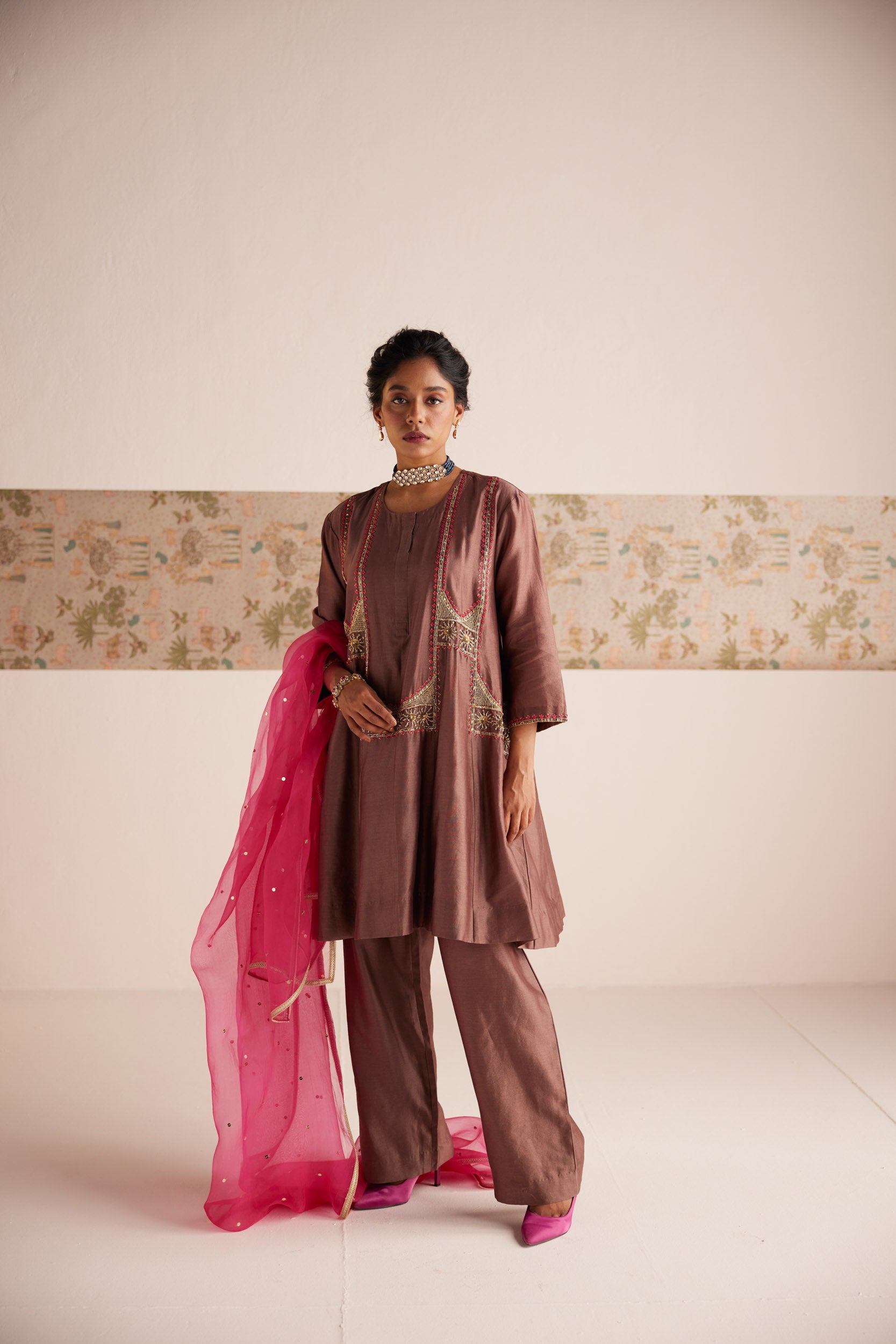 Short Anarkali Set - Suit