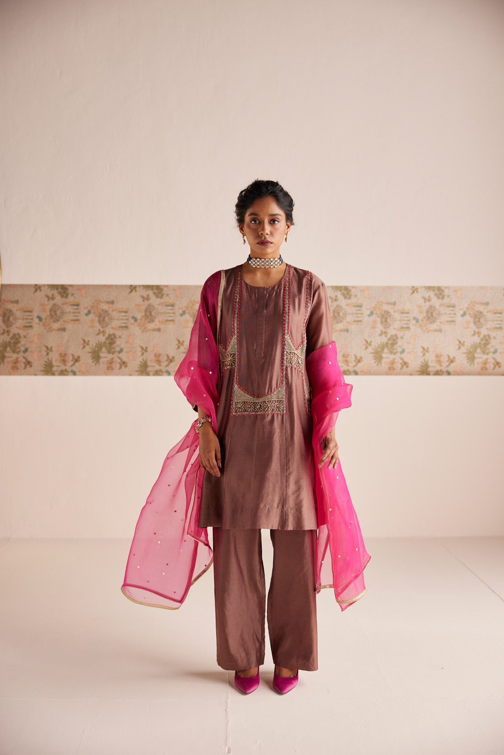 Short Anarkali Set - Suit