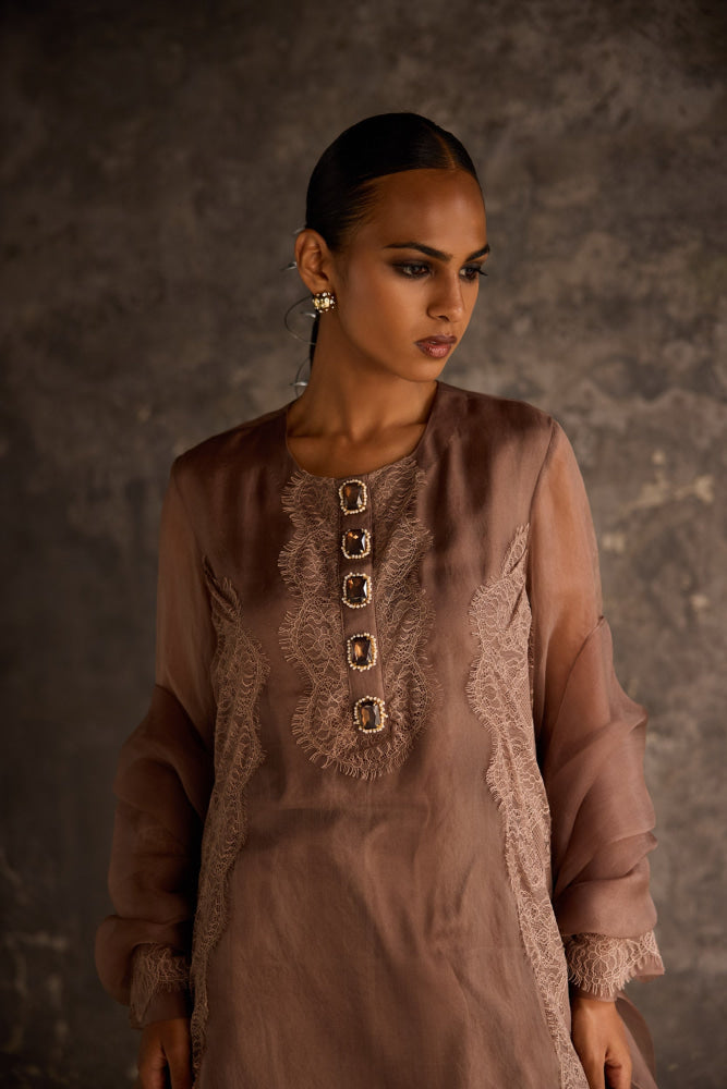 Smoky Topaz Kurta Set - XS - kurta set