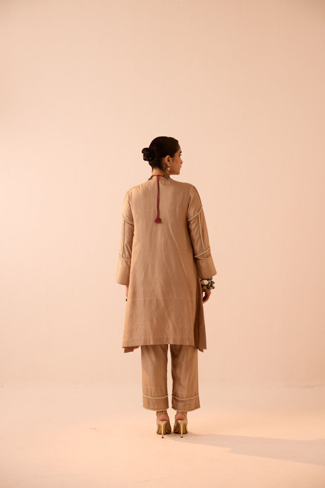 SOFT BEIGE KURTA SET - kurta set