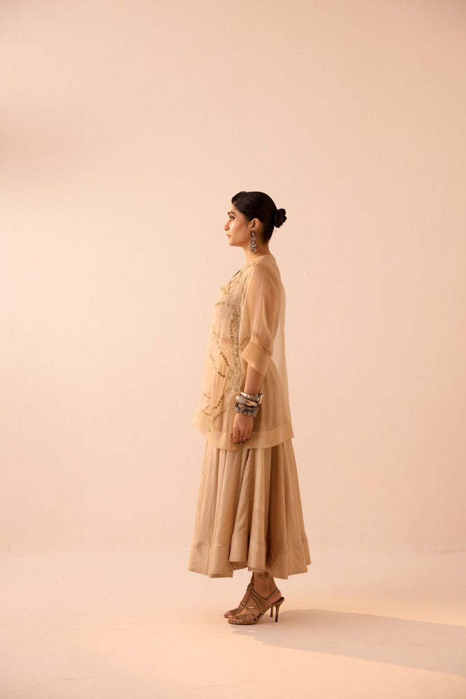 SOFT BEIGE SKIRT SET - Lehenga Set
