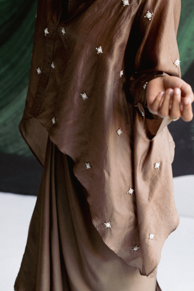TAUPE SKIRT SET - kurta set