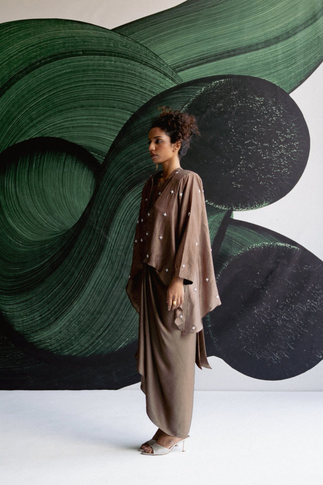 TAUPE SKIRT SET - kurta set